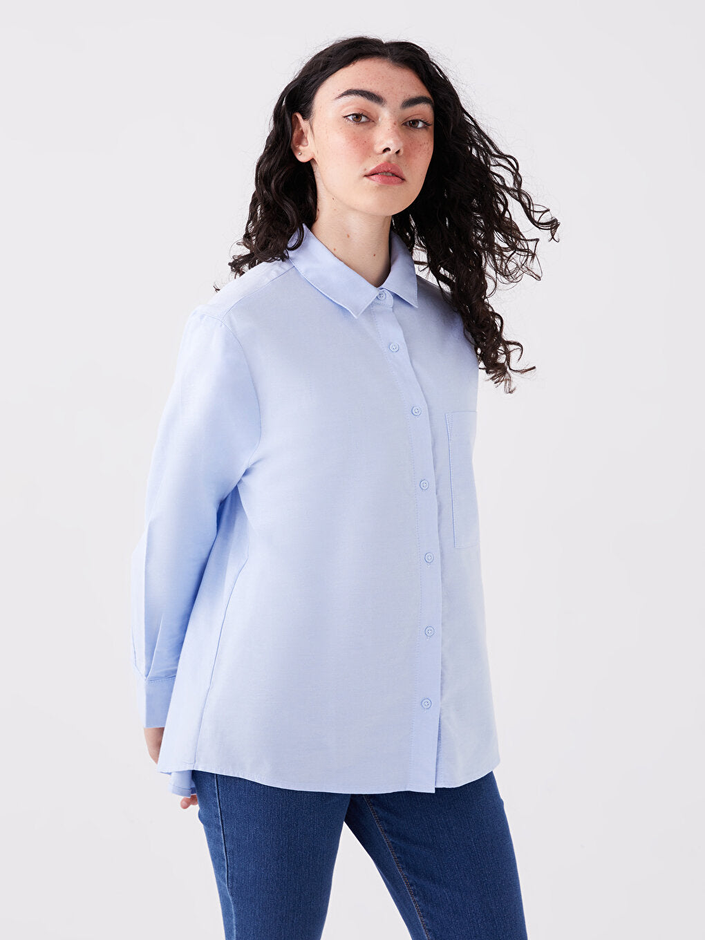 Plain Long Sleeve Women's Shirt