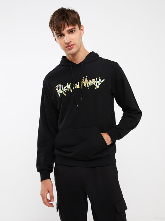 Long Sleeve Rick and Morty Printed Men's Hoodie