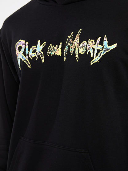 Long Sleeve Rick and Morty Printed Men's Hoodie