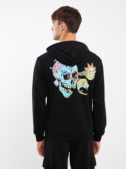 Long Sleeve Rick and Morty Printed Men's Hoodie