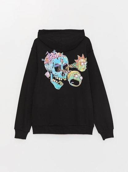 Long Sleeve Rick and Morty Printed Men's Hoodie