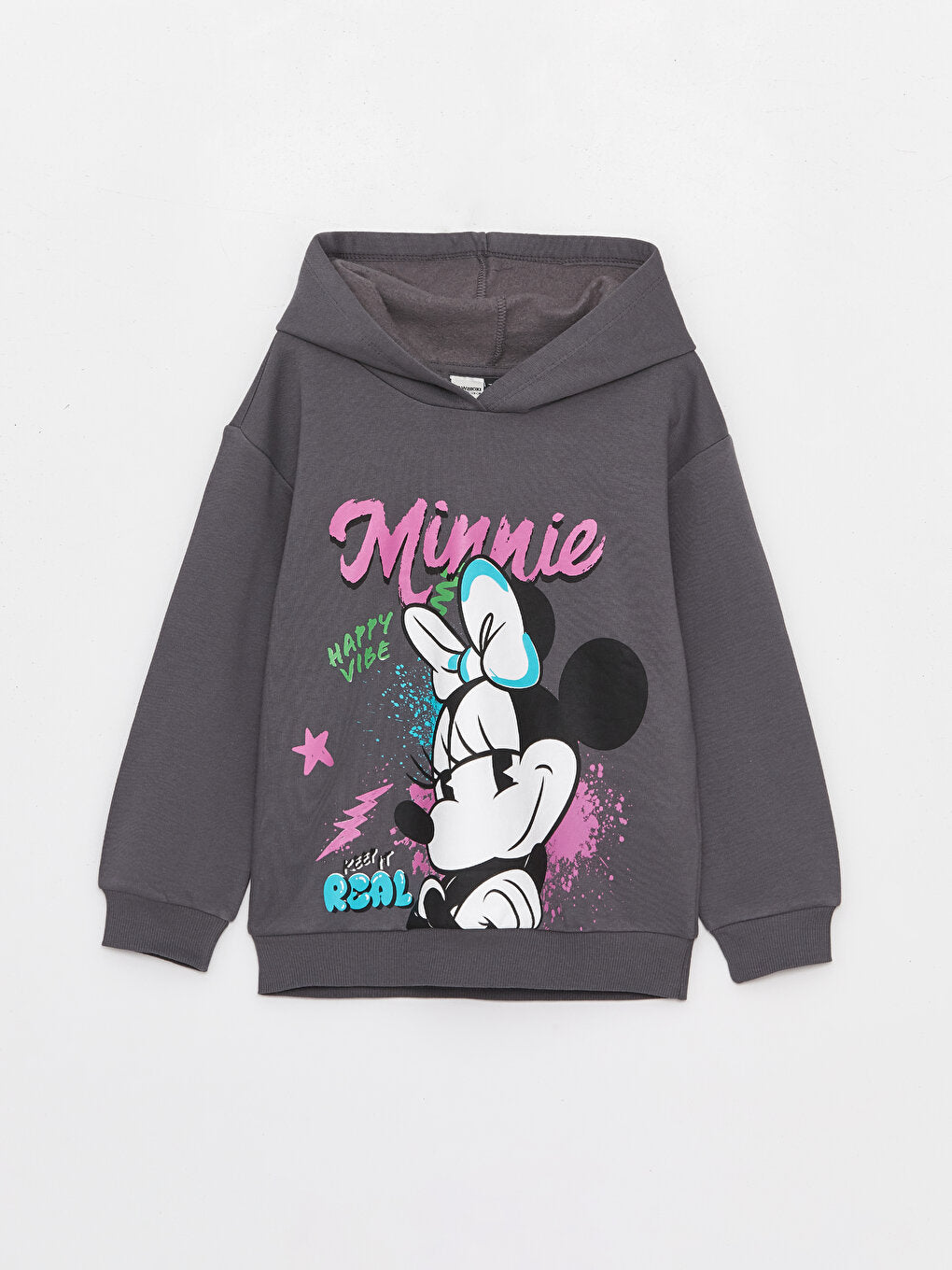 Minnie Mouse Printed Long Sleeve Girl's Hoodie