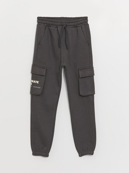 Boys' Cargo Sweatpants with Elastic Waist