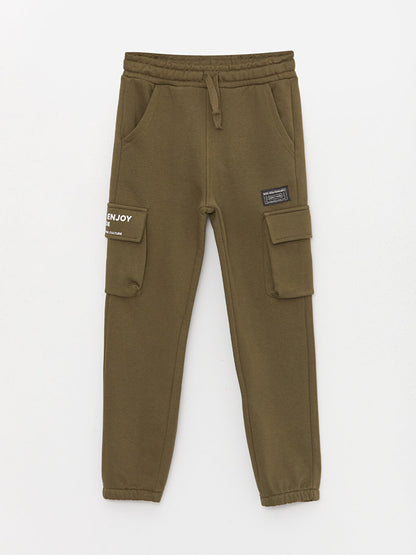 Boys' Cargo Sweatpants with Elastic Waist