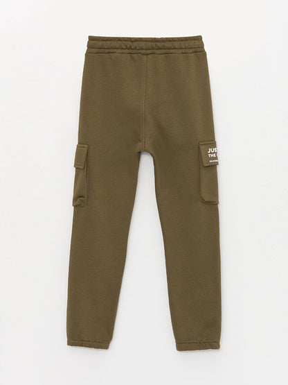 Boys' Cargo Sweatpants with Elastic Waist