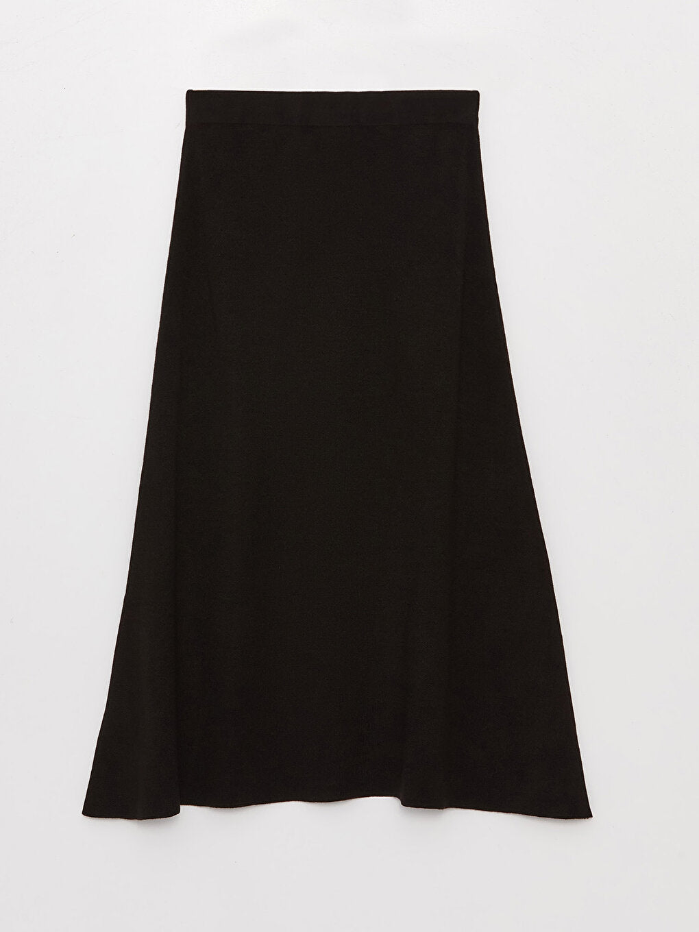 Women's Elastic Waist Plain Knitted Skirt