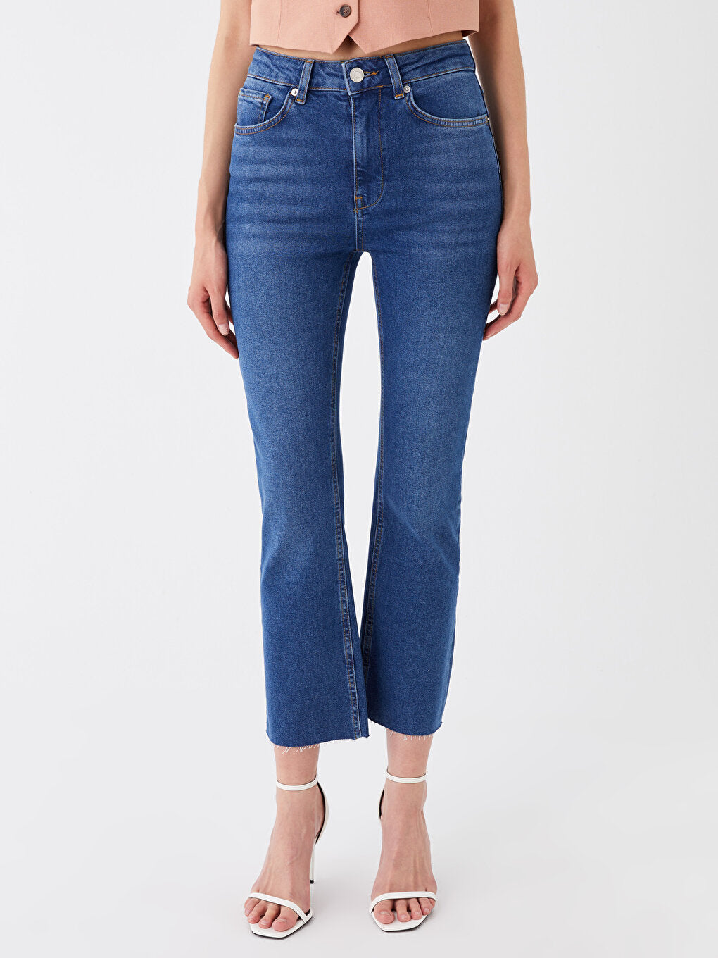 Normal Waist Straight Fit Women's Jean Trousers