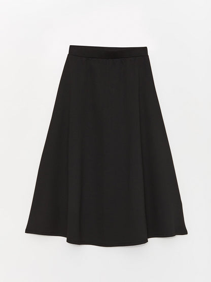 Straight A-Line Women's Skirt with Elastic Waist