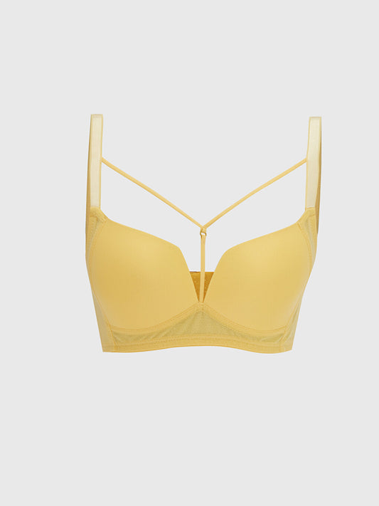 Non-wired, unpadded plain bra