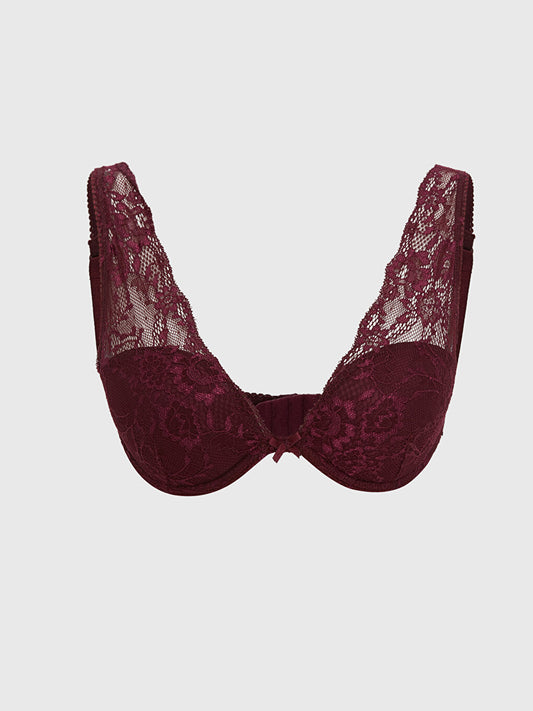 Underwire Lace Stitched Padded Bra