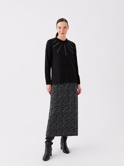 Standard Fit Patterned Women's Skirt