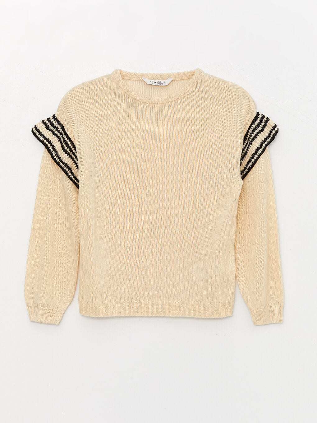 Crew Neck Long Sleeve Girl's Knitwear Sweater