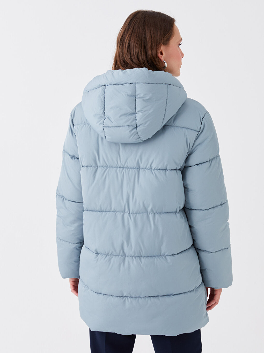 Women's Hooded Plain Puffer Coat