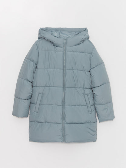 Women's Hooded Plain Puffer Coat