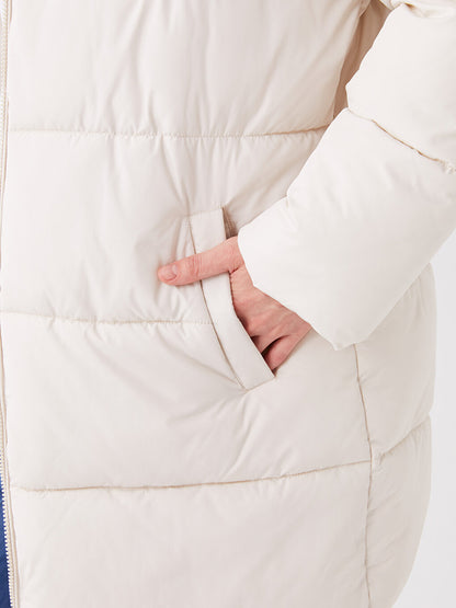 Women's Hooded Plain Puffer Coat