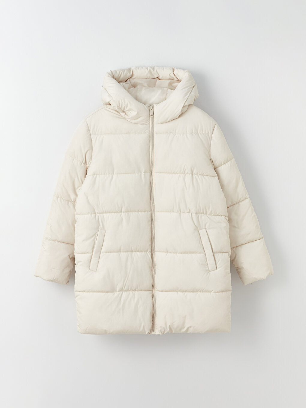 Women's Hooded Plain Puffer Coat