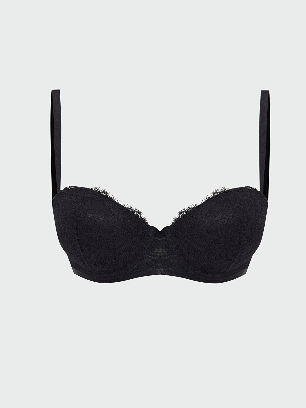 Underwire Half Padded Lace Strapless Bra