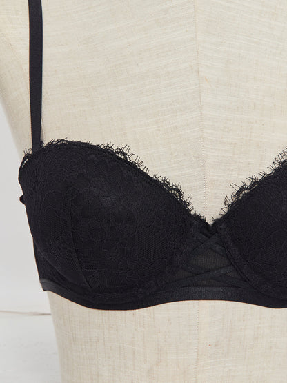 Underwire Half Padded Lace Strapless Bra