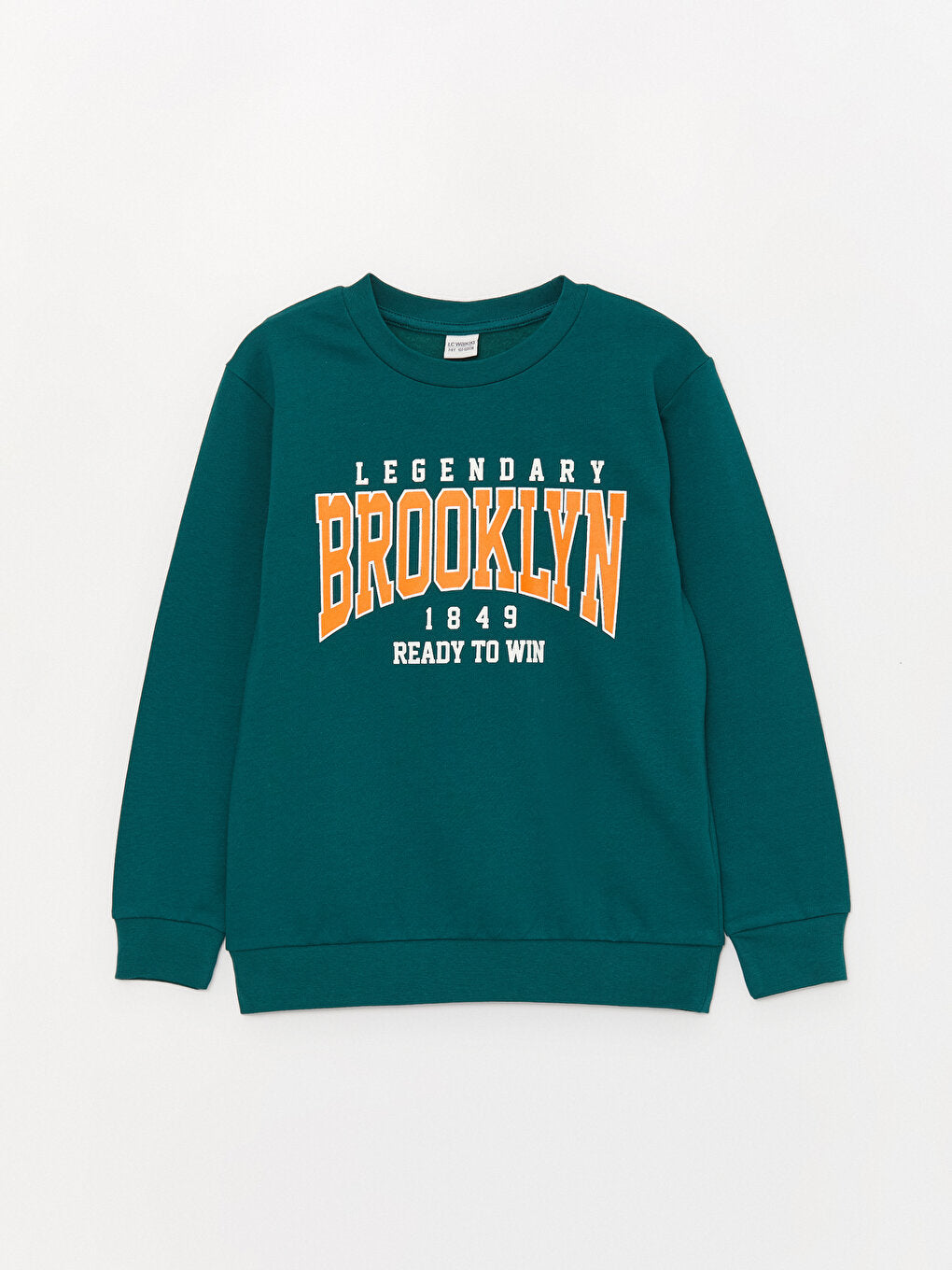 Crew Neck Printed Long Sleeve Boy's Sweatshirt