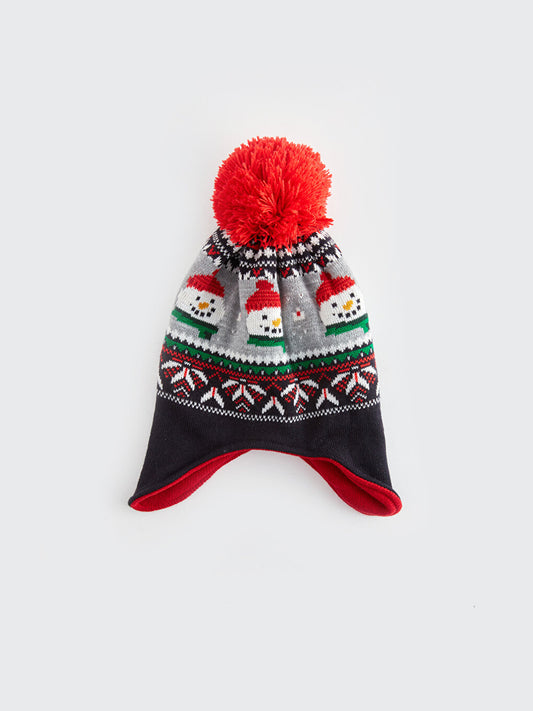 New Year's Themed Boy's Knitwear Beanie