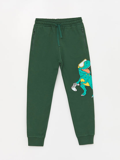 Printed Boys' Jogger Sweatpants with Elastic Waistband