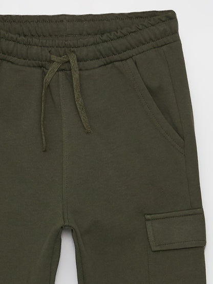 Boys' Cargo Sweatpants with Elastic Waist