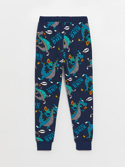 Printed Boys' Jogger Sweatpants with Elastic Waist