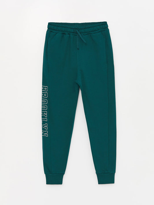 Printed Boys' Jogger Sweatpants with Elastic Waist