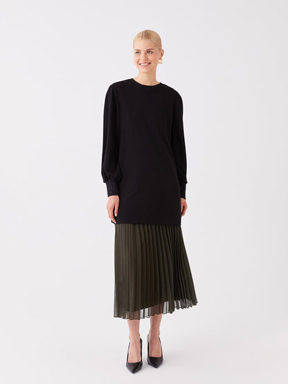 Patterned Chiffon Women's Skirt with Elastic Waist