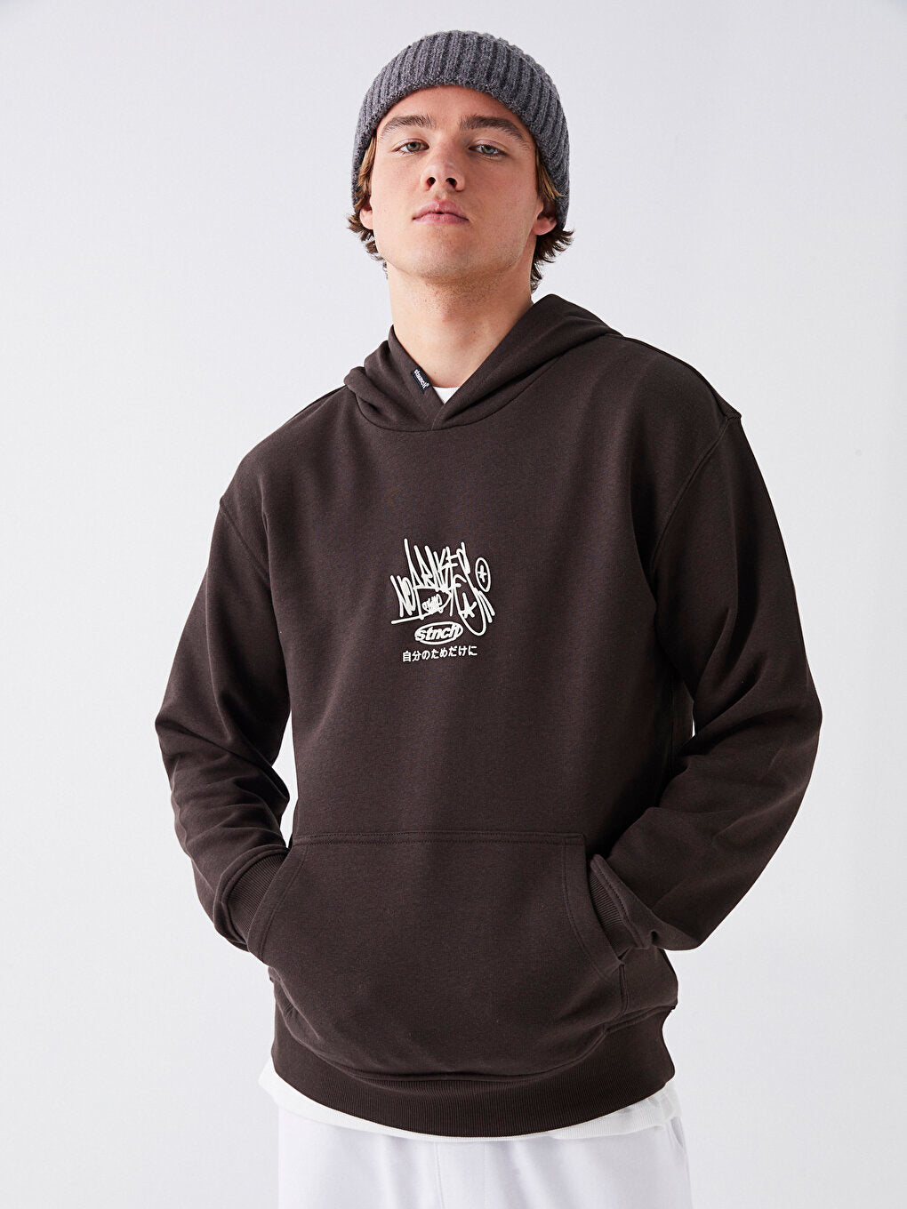 Long Sleeve Printed Men's Hoodie