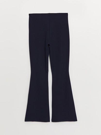 Slim Fit Women's Palazzo Trousers with Elastic Waist