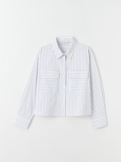 Striped Long Sleeve Oversize Women's Shirt