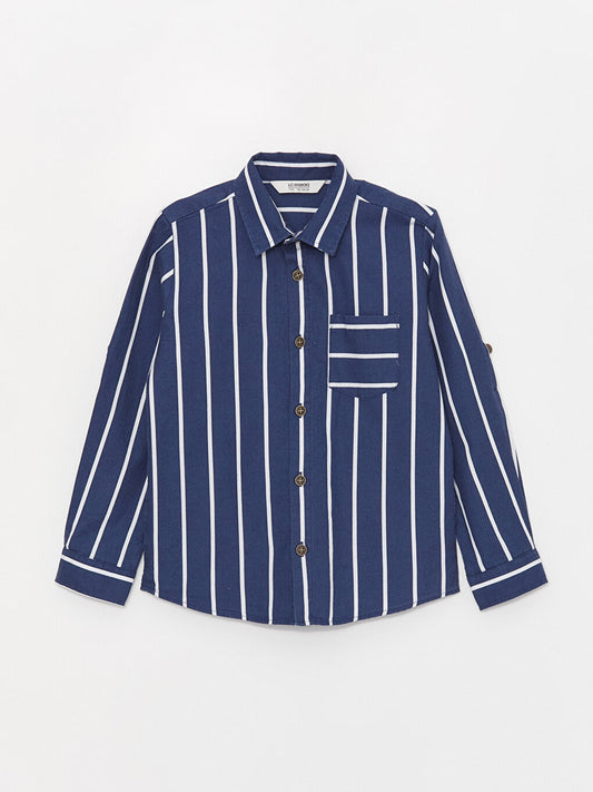 Striped Long Sleeve Boy's Shirt