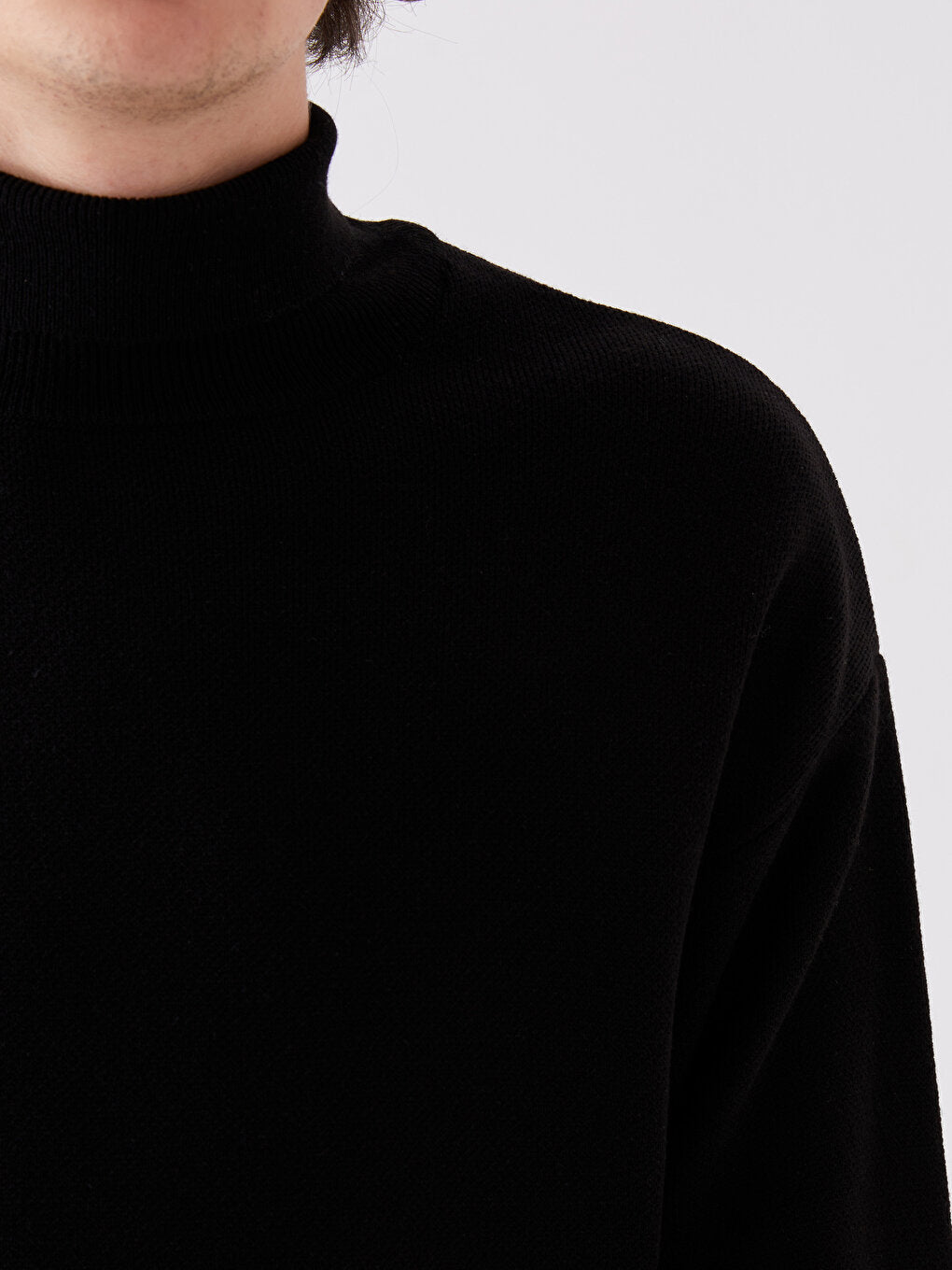 Turtleneck Long Sleeve Men's Knitwear Sweater