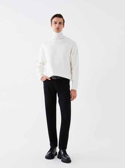 Turtleneck Long Sleeve Men's Knitwear Sweater