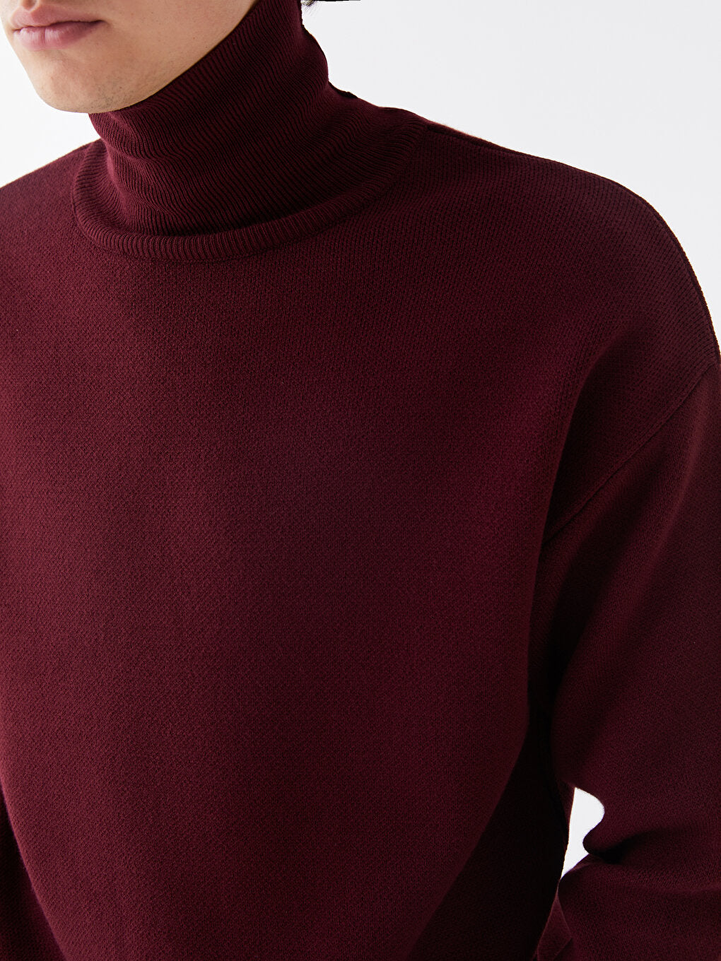 Turtleneck Long Sleeve Men's Knitwear Sweater