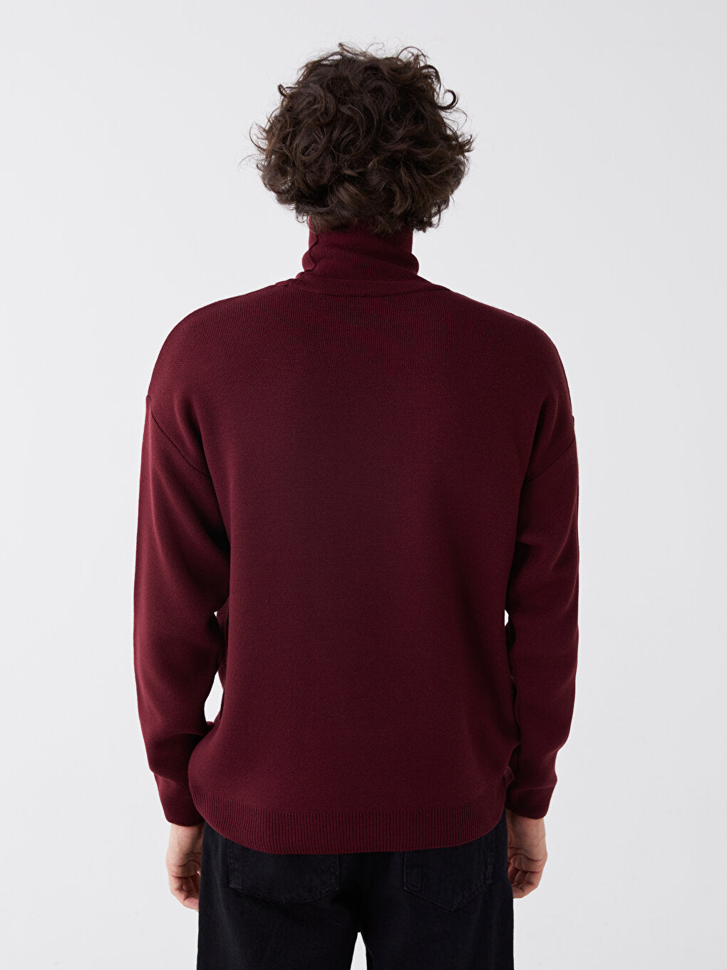 Turtleneck Long Sleeve Men's Knitwear Sweater