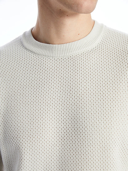 Crew Neck Long Sleeve Men's Knitwear Sweater