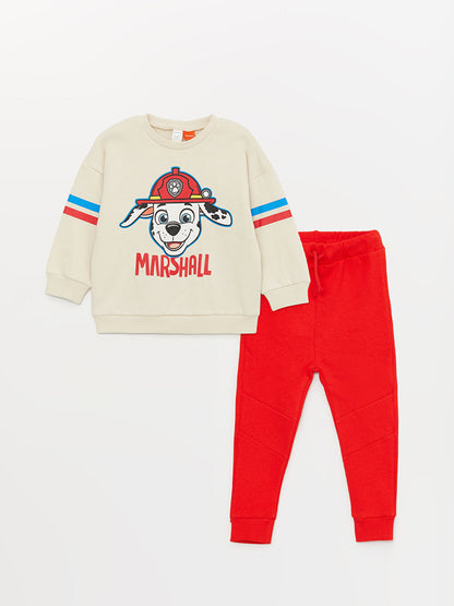 Crew Neck Paw Patrol Printed Baby Boy 2-Piece Set