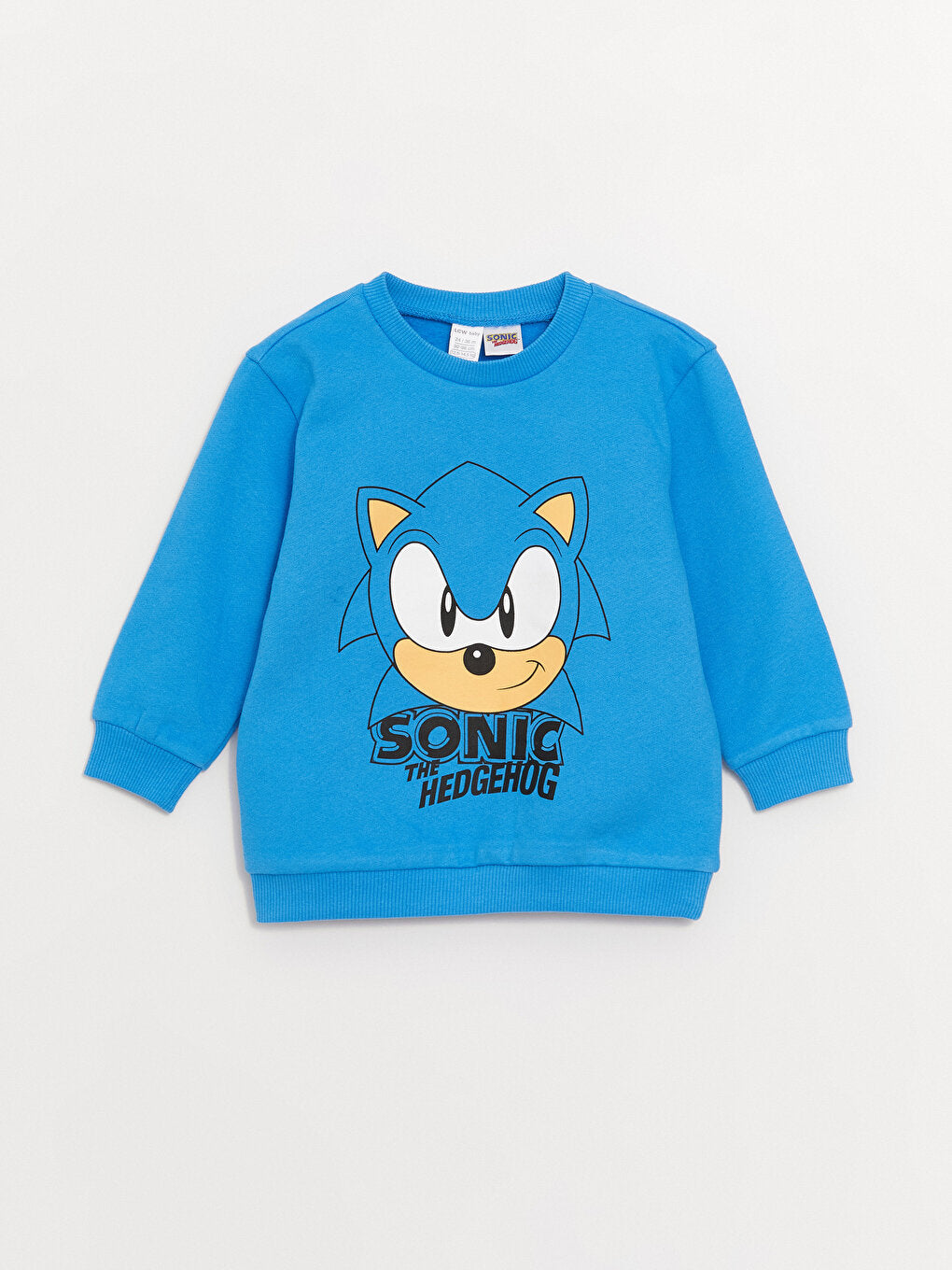 Crew Neck Sonic Printed Baby Boy Sweatshirt and Tracksuit Bottom, Pack of 2