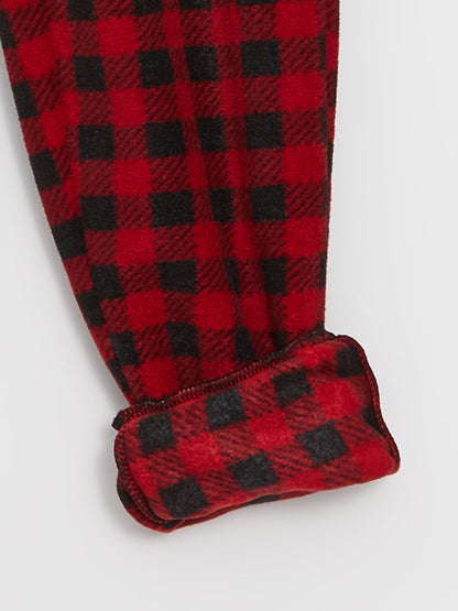 Plaid Fleece Boy's Pajama Bottom with Elastic Waist