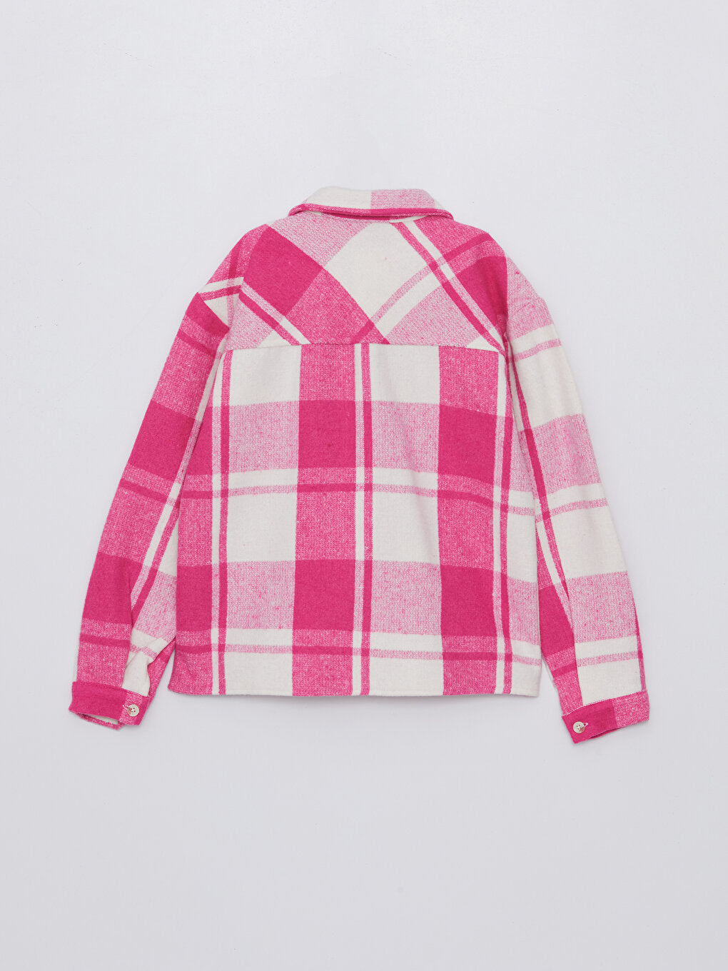 Plaid Long Sleeve Girls Shirt Jacket