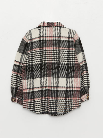 Plaid Long Sleeve Girls Shirt Jacket