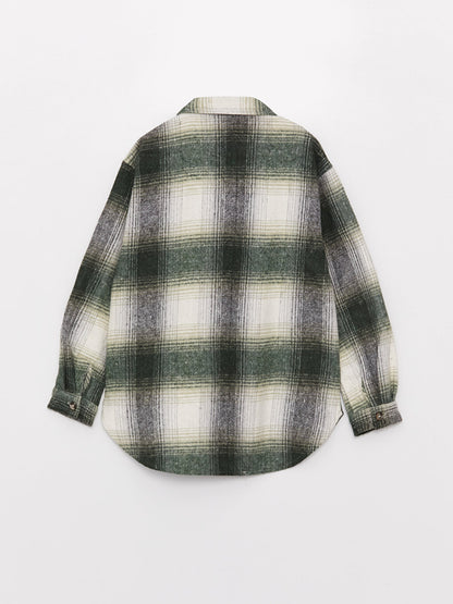 Plaid Long Sleeve Girls Shirt Jacket