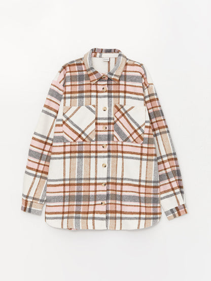 Plaid Long Sleeve Girls Shirt Jacket