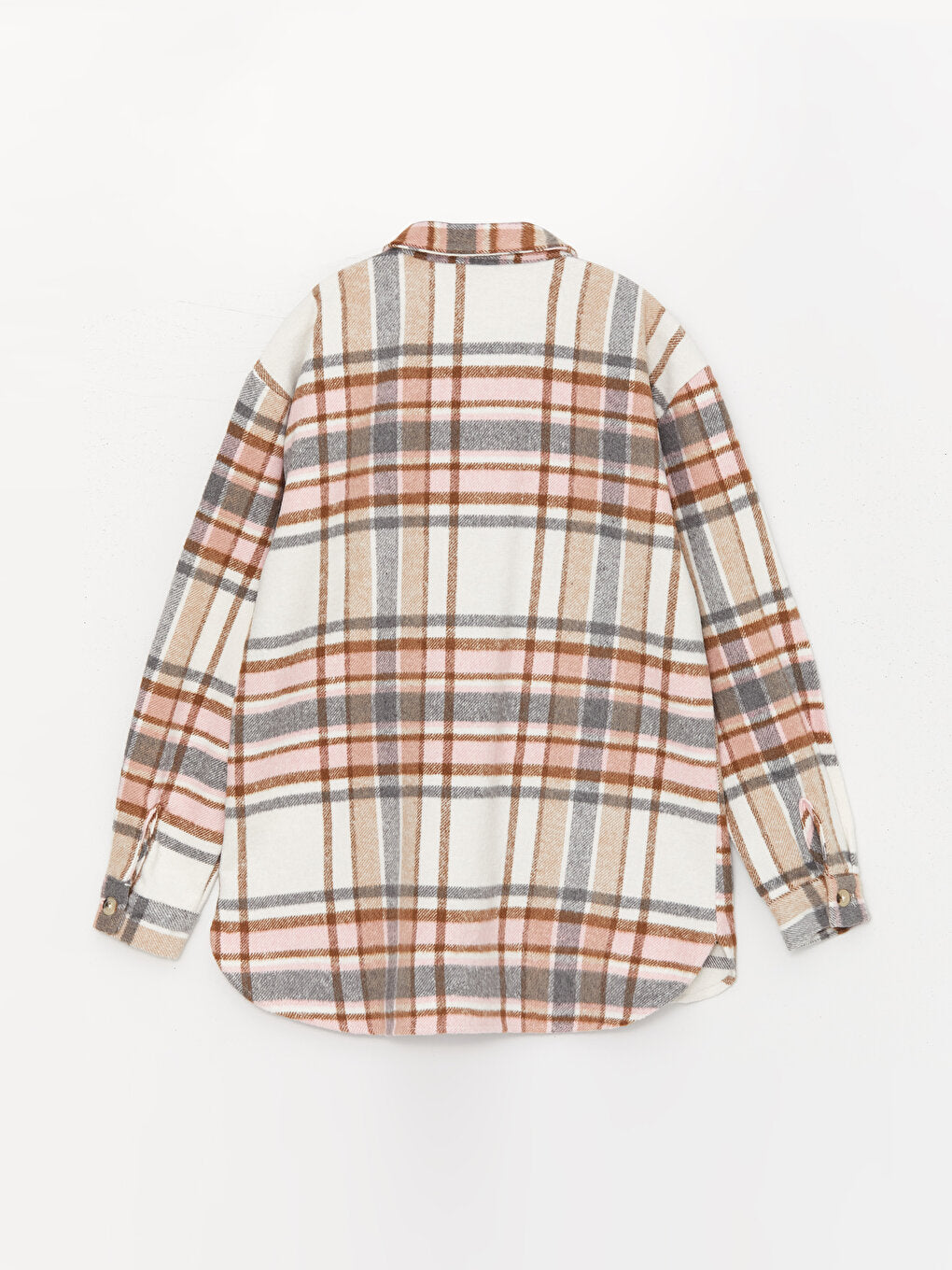 Plaid Long Sleeve Girls Shirt Jacket