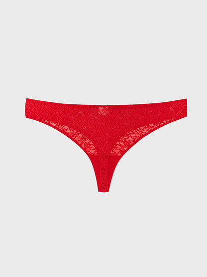 Christmas Themed Lace Thong Panties