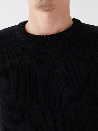 Crew Neck Long Sleeve Men's Knitwear Sweater