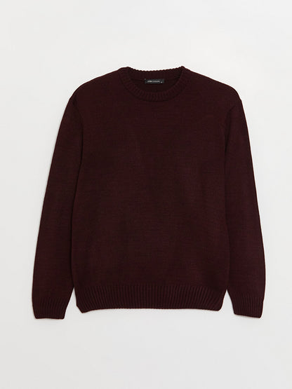 Crew Neck Long Sleeve Men's Knitwear Sweater