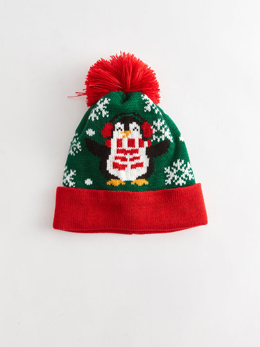 New Year's Themed Boy's Knitwear Beanie